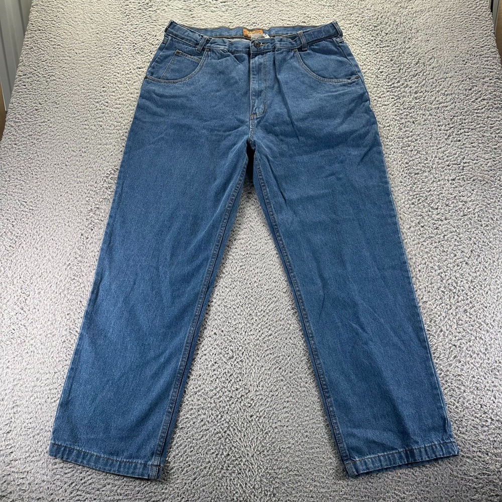 Haband Tailgater Jeans Mens‎ 38x31 Blue Cotton Denim Straight Leg Baggy Workwear